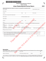 Form 121A Urban Redevelopment Excise Return - Massachusetts, Page 2