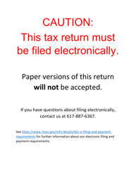 Form 63-29A Ocean Marine Profits Tax Return - Massachusetts