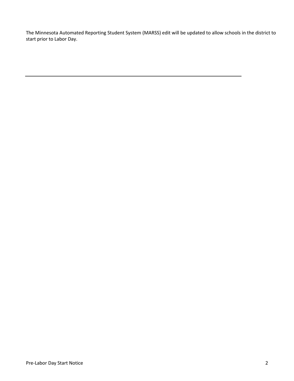 Form ED-02482-02 Pre-labor Day Start Notice - Minnesota, Page 2