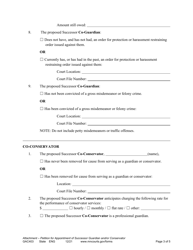 Form GAC403 Attachment to Petition for Appointment of Successor Guardian and/or Conservator - Minnesota, Page 3