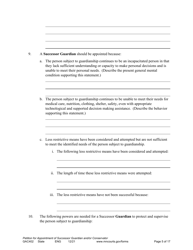 Form GAC402 Petition for Appointment of Successor Guardian/Conservator - Minnesota, Page 5
