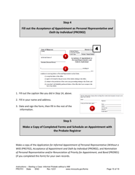 Form PRO701 Instructions - Starting a Case: Informal Probate Without a Will - Minnesota, Page 15