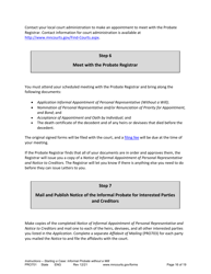 Form PRO701 Instructions - Starting a Case: Informal Probate Without a Will - Minnesota, Page 16