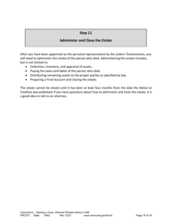 Form PRO701 Instructions - Starting a Case: Informal Probate Without a Will - Minnesota, Page 19