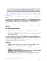 Form PRO701 Instructions - Starting a Case: Informal Probate Without a Will - Minnesota, Page 2
