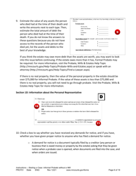 Form PRO701 Instructions - Starting a Case: Informal Probate Without a Will - Minnesota, Page 6