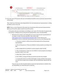Form PRO1201 Instructions - Starting a Case: Formal Probate With a Will - Minnesota, Page 8