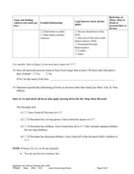 Form PRO802 Application for Informal Probate of Will and for Informal Appointment of Personal Representative - Minnesota, Page 5