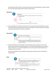 Form PRO1101 Instructions - Starting a Case: Formal Probate Without a Will - Minnesota, Page 14