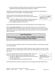 Form PRO1101 Instructions - Starting a Case: Formal Probate Without a Will - Minnesota, Page 18