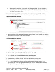 Form PRO1101 Instructions - Starting a Case: Formal Probate Without a Will - Minnesota, Page 5