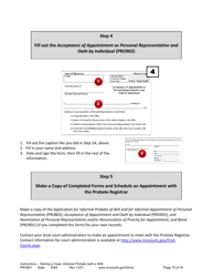 Form PRO801 Instructions - Starting a Case: Informal Probate With a Will - Minnesota, Page 15