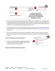 Form PRO801 Instructions - Starting a Case: Informal Probate With a Will - Minnesota, Page 4