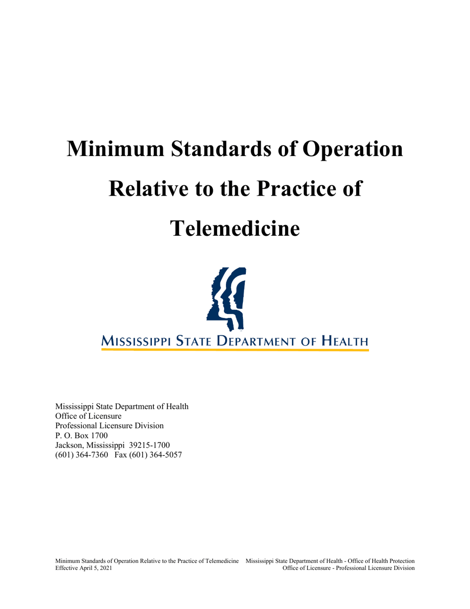 Form 1255 Telemedicine Application for Registration - Mississippi, Page 2