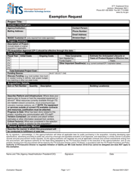 Document preview: Exemption Request - Mississippi