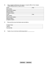 Form MAN-4 Application for License for Promotional Event Retailer of Factory-Built Homes - Mississippi, Page 6
