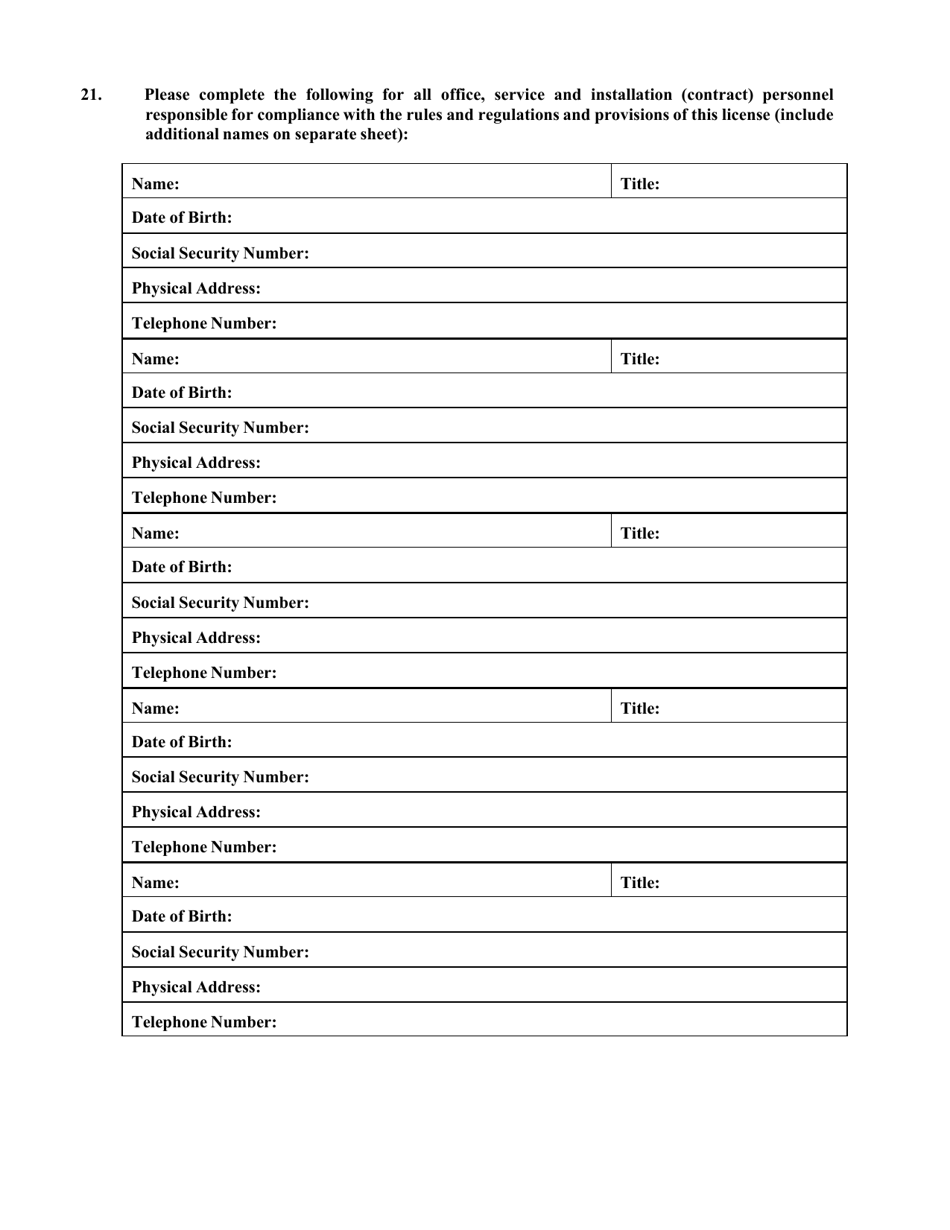 Form MAN-4 Application for License for Promotional Event Retailer of Factory-Built Homes - Mississippi, Page 7