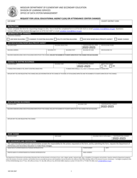 Document preview: Form MO500-3067 Request for Local Educational Agency (Lea) or Attendance Center Changes - Missouri