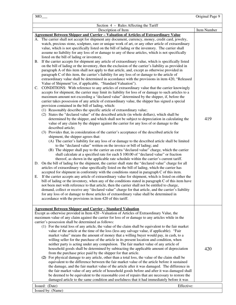 Hourly Rate Tariff - Missouri, Page 10