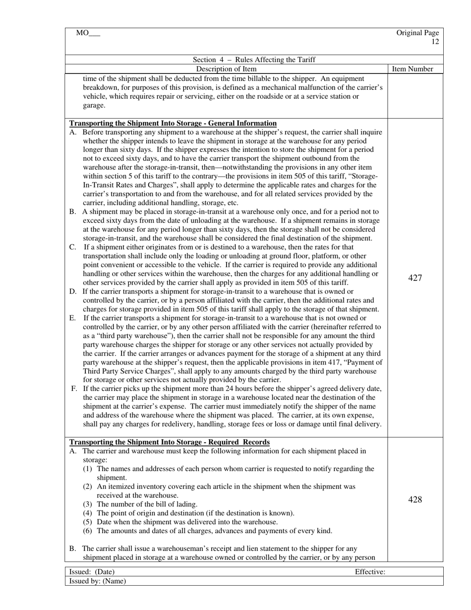 Hourly Rate Tariff - Missouri, Page 13