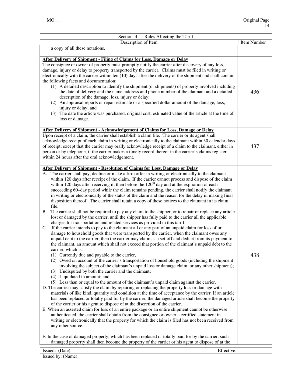 Hourly Rate Tariff - Missouri, Page 15