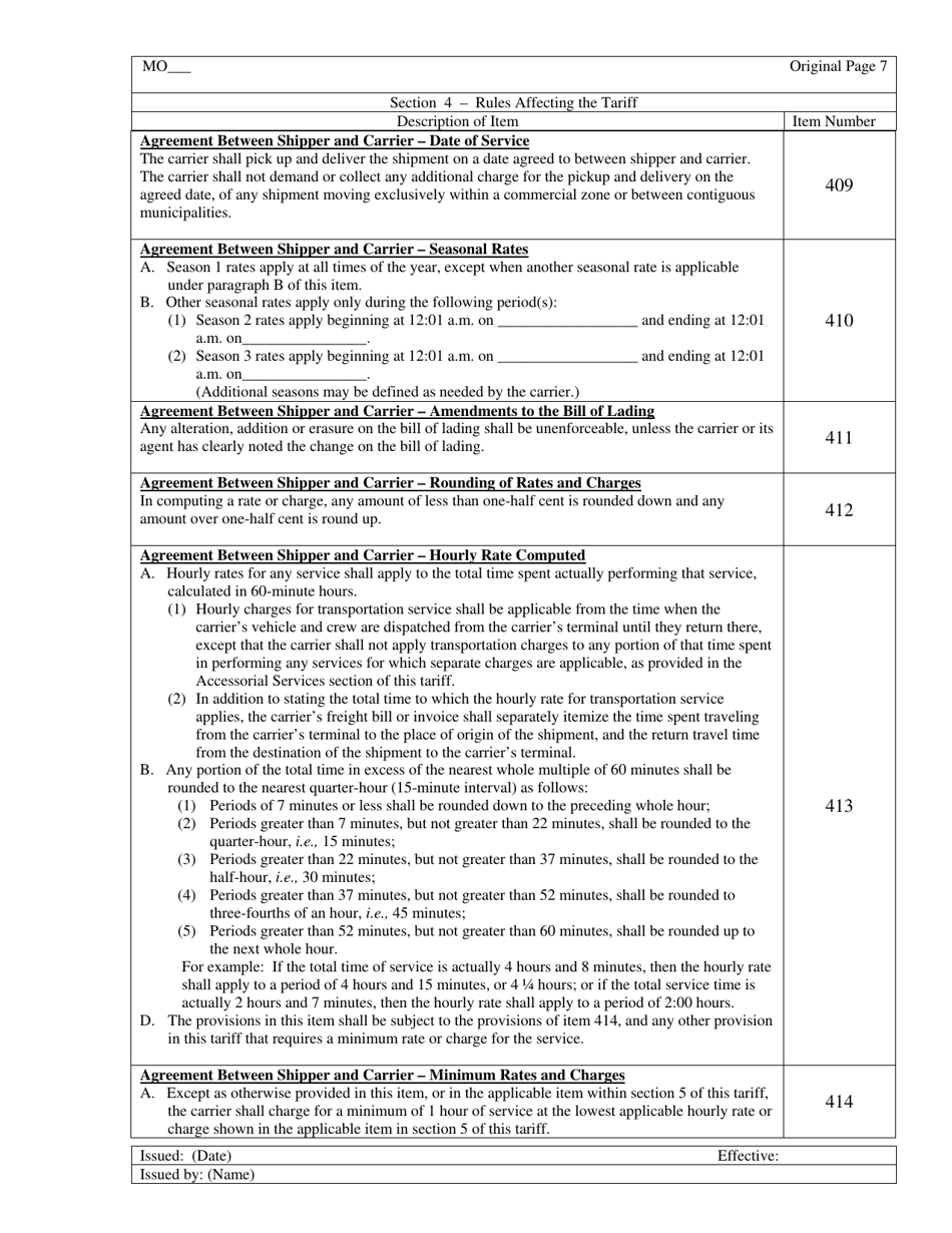 Hourly Rate Tariff - Missouri, Page 8