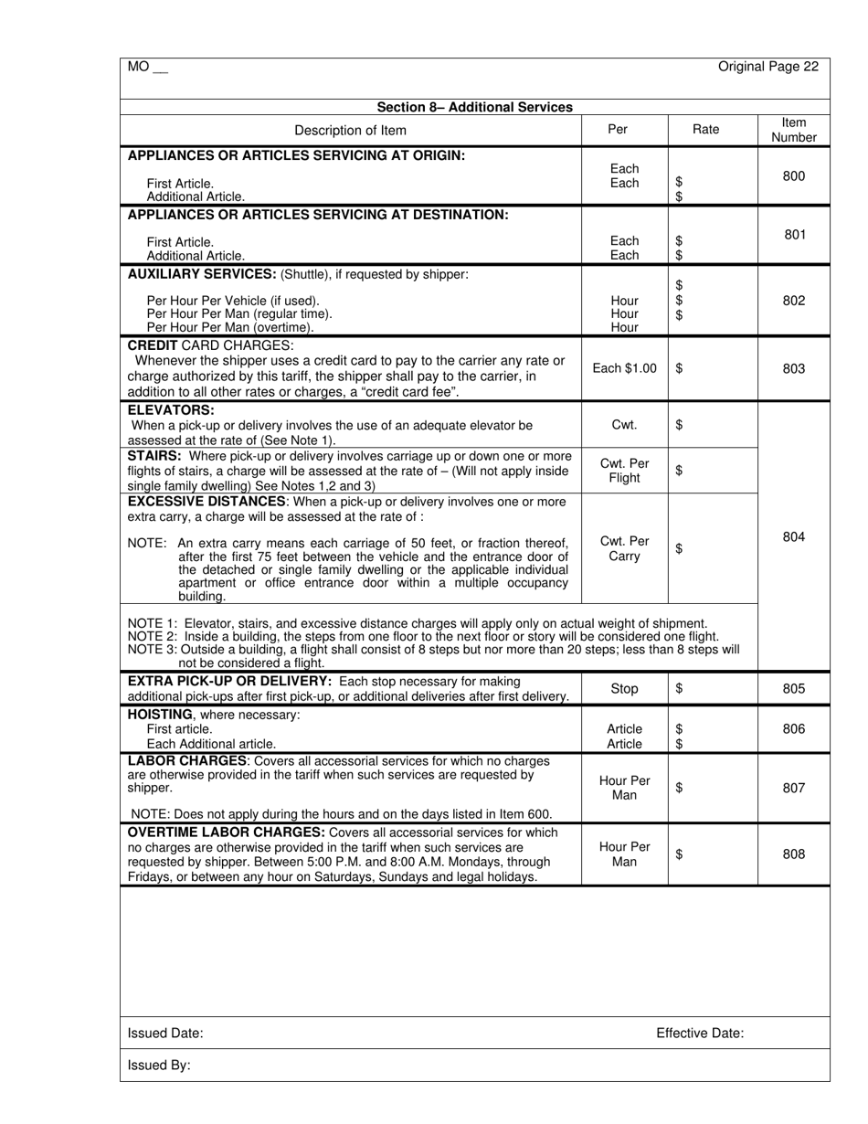 Distance Rate Tariff - Missouri, Page 23