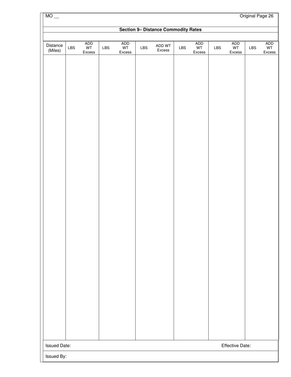 Distance Rate Tariff - Missouri, Page 27