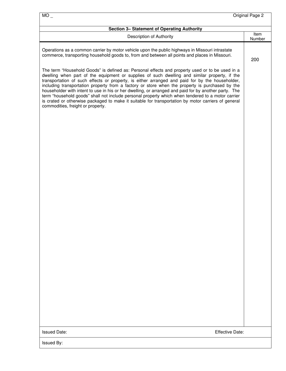 Distance Rate Tariff - Missouri, Page 3