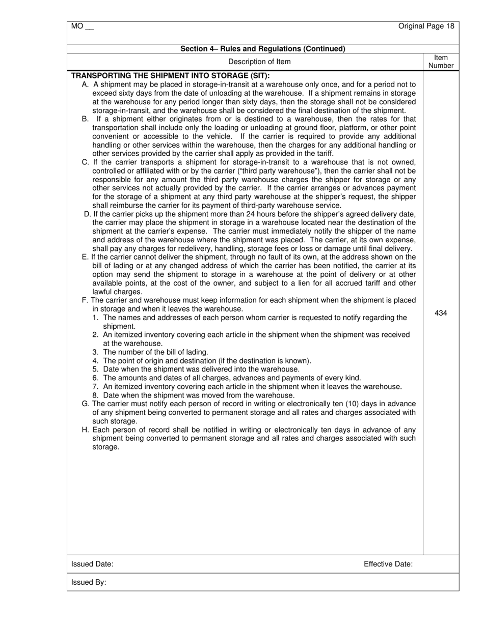 Hourly and Distance Rate Tariff - Missouri, Page 19