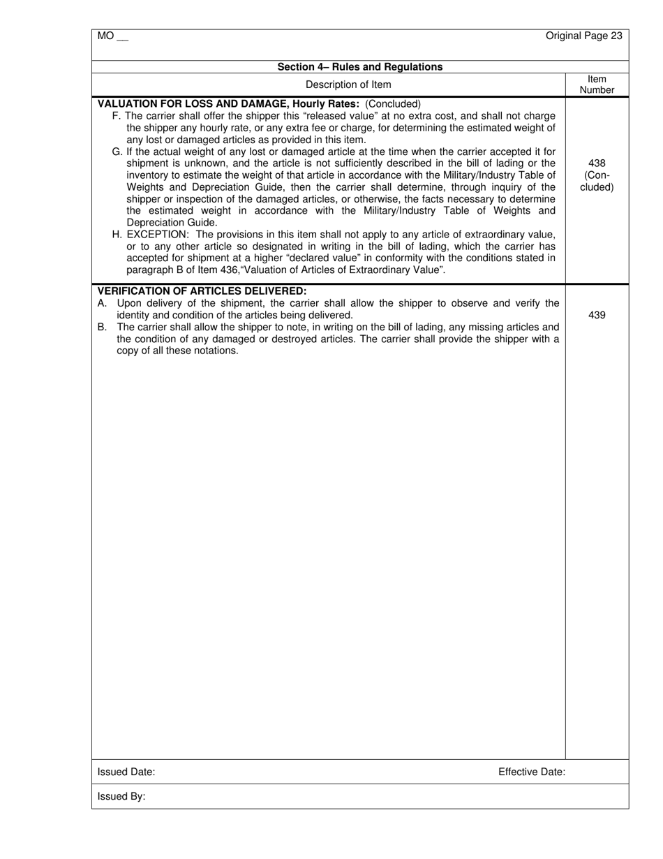 Hourly and Distance Rate Tariff - Missouri, Page 23