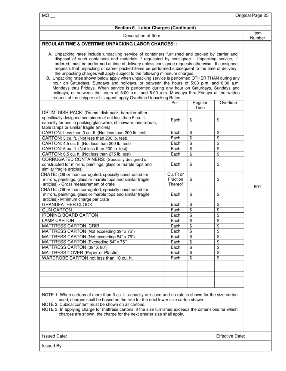 Hourly and Distance Rate Tariff - Missouri, Page 25