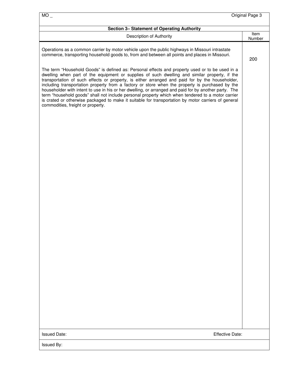 Hourly and Distance Rate Tariff - Missouri, Page 4