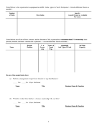 Prequalification Contractor Questionnaire - Missouri, Page 3