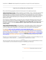 Prequalification Contractor Questionnaire - Missouri, Page 4