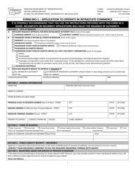 Form MO-1 Application to Operate in Intrastate Commerce - Missouri
