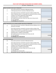 Annual Tax Return - Domestic Assessment Insurers - Nebraska, Page 2