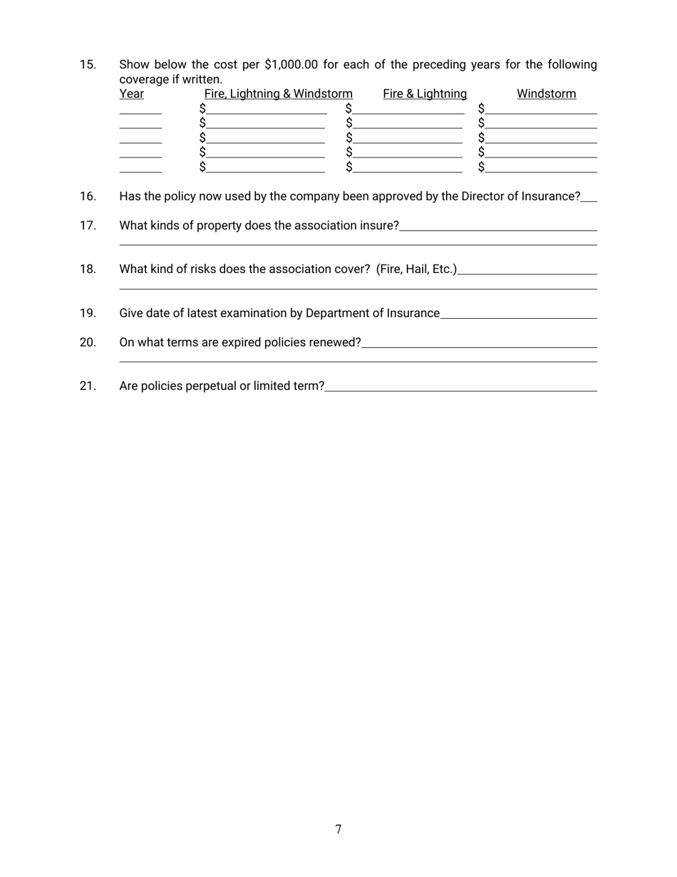 Annual Statement - Assessment Association - Nebraska, Page 7