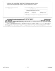 Form FA35 Response to Motion for Family Access Order - Missouri (English/Spanish), Page 2