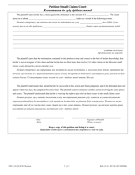 Form SC40 Petition Small Claims Court - Missouri (English/Ukrainian), Page 2