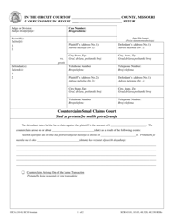 Form SC10 Counterclaim Small Claims Court - Missouri (English/Bosnian)