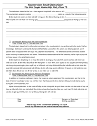 Form SC10 Counterclaim Small Claims Court - Missouri (English/Vietnamese), Page 2