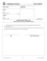 Document preview: Form SC30 Dismissal Small Claims Court - Missouri (English/Ukrainian)