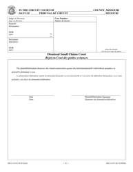 Document preview: Form SC30 Satisfaction of Judgement - Small Claims Court - Missouri (English/French)