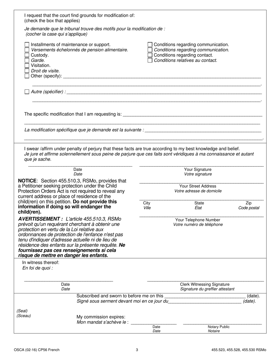 Form CP56 - Fill Out, Sign Online and Download Printable PDF, Missouri ...