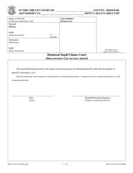 Document preview: Form SC30 Dismissal Small Claims Court - Missouri (English/Russian)