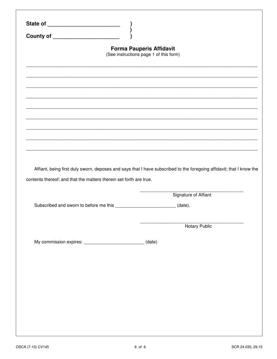 Form CV145 Motion to Vacate, Set Aside or Correct the Judgment or Sentence - Missouri, Page 6