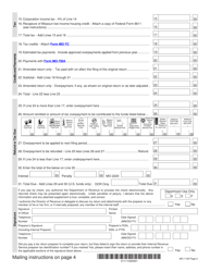 Form MO-1120 Corporation Income Tax Return - Missouri, Page 2