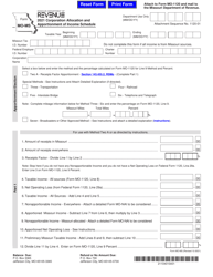 Form MO-MS Corporation Allocation and Apportionment of Income Schedule - Missouri