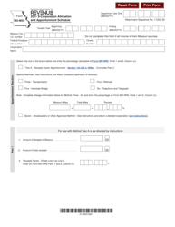 Document preview: Form MO-MSS S-Corporation Allocation and Apportionment Schedule - Missouri